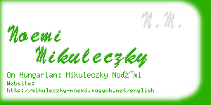 noemi mikuleczky business card